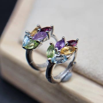 Zonder minimumprijs - Oorbellen Zilver - 1.50ct. tw.