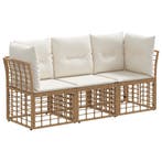 vidaXL Buiten bank set Naturel Polyester, Verzenden