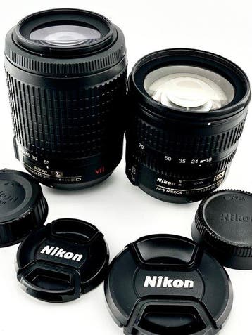 Nikon AF-S DX 55-200mm f/4-5.6G ED VR + AF-S DX 18-70mm, Nieuw