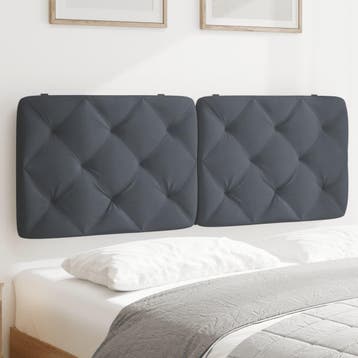 vidaXL Hoofdbordkussen 140 cm fluweel donkergrijs, Verzenden