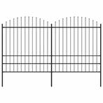 vidaXL Tuinhek met speerpunt staal 359x200 cm zwart, Verzenden