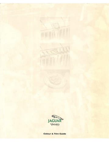 1992 JAGUAR / DAIMLER LAK- EN INTERIEURKLEUREN BROCHURE, Nieuw