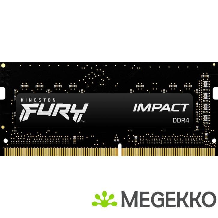 Kingston DDR4 SODIMM FURY Impact 1x8GB 3200, Computers en Software, RAM geheugen, Nieuw, Verzenden