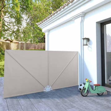 vidaXL Terrasscherm inklapbaar 300x150 cm crème, Verzenden, Nieuw