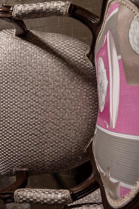 GpuntoStudio - Fauteuil (2) - Stoffa, Hout - 20e eeuw, Louis, Maison & Meubles, Maison & Meubles | Autre