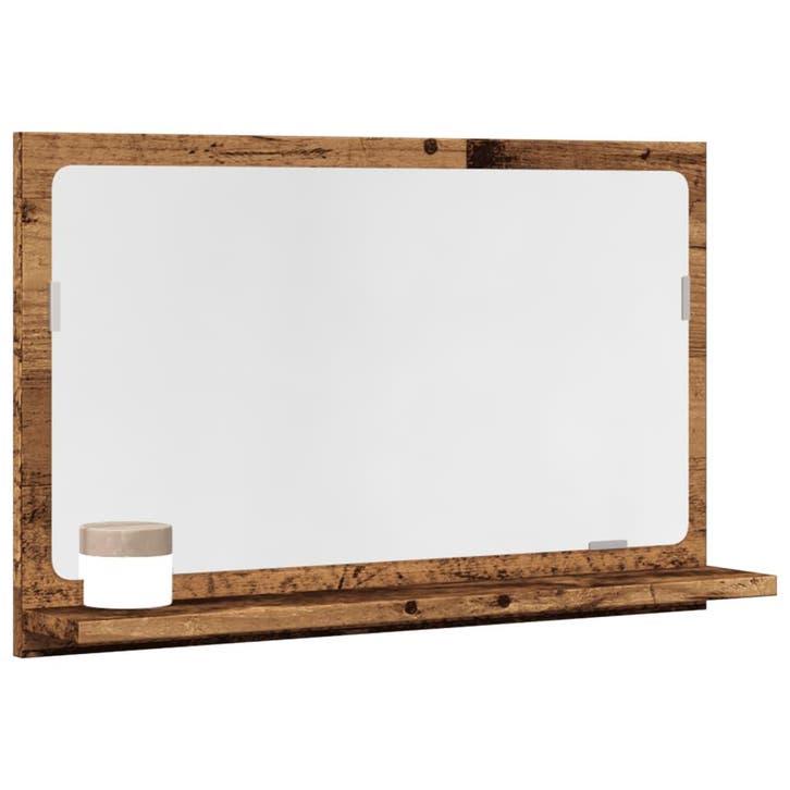 vidaXL Badkamerspiegelkast 60x11x37 cm bewerkt hout oud, Huis en Inrichting, Tafels | Kaptafels, Nieuw, Verzenden