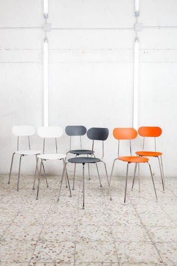 Magis - Enzo Mari - Chaise (6) - Mariolina - Acier,