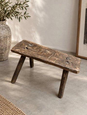 Kruk - 19e eeuw - Hout, Eik - Oude houten melkkruk