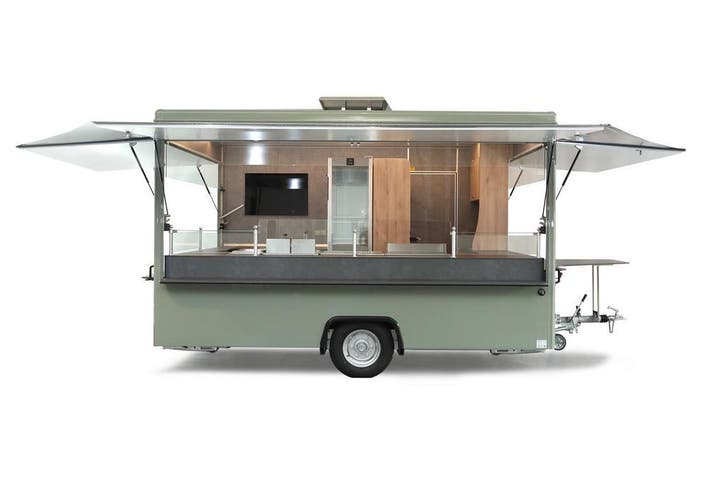 Borco foodtruck trailer 3 kleppen ref 38324, Articles professionnels, Stock & Retail | Voitures