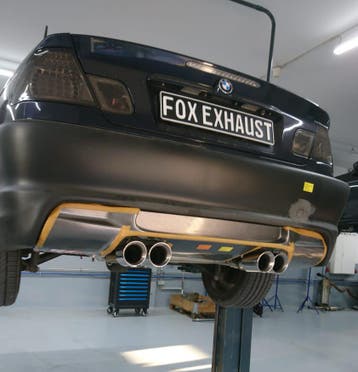FOX BMW E46 320/ 323/ 325/ 328/ 330 M3 look V2 einddemper ui, Verzenden
