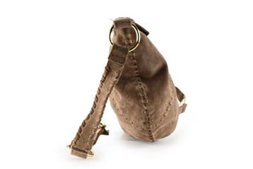 Manfield Schoudertas Bruin, Handtassen en Accessoires, Tassen | Damestassen, Verzenden, Gebruikt, Bruin