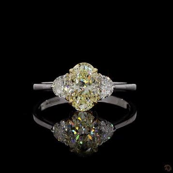 Ring - 14 karaat Witgoud - 1.57ct. tw. Diamant (Natuurlijk)