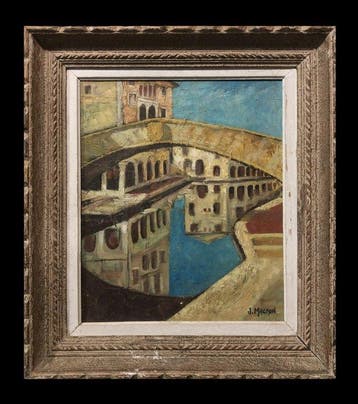 Jean Macron (1927-2008) - Vue des Canaux de Port Grimaud, Antiek en Kunst