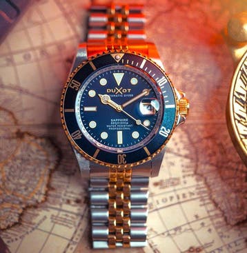 Duxot - Automatic - 24 Jewels - Sapphire - Gold - Diver -, Nieuw