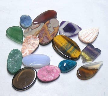 Set van prachtige cabochons, 100% natuurlijk Cabochon- 54.01
