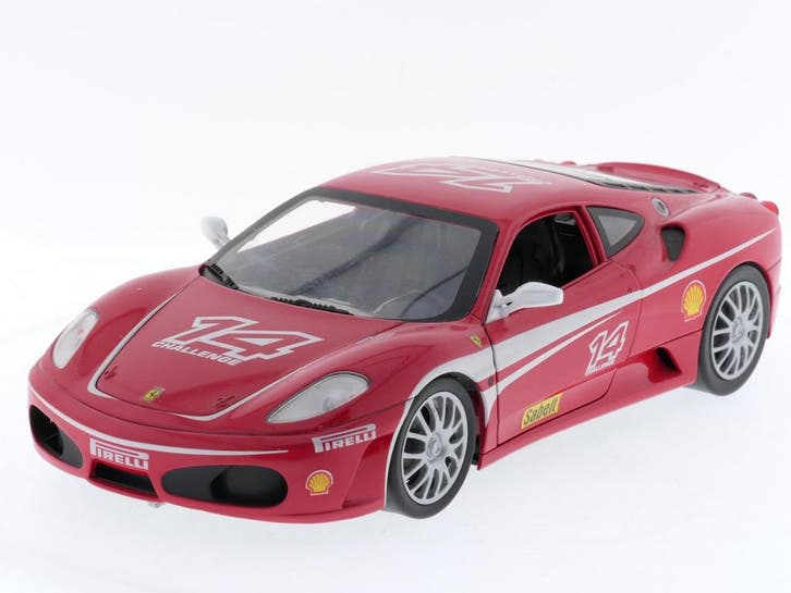 Schaal 1:18 Hot Wheels P4403 F430 Challange 2006 nr. 14 #..., Hobby & Loisirs créatifs, Voitures miniatures | 1:18, Enlèvement ou Envoi
