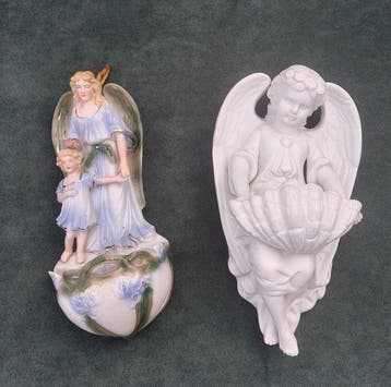 Wijwatervat (2) - Early 20th century - Twee Antieke