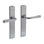 Deurklink Helena op schild blind chroom - deurbeslag voor..., Ophalen of Verzenden, Nieuw, Chroom, Klink of Kruk