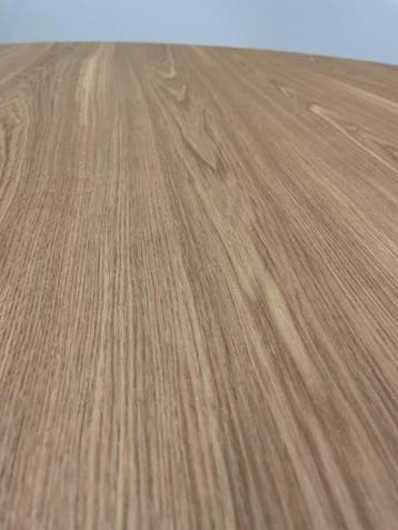 Ronde massief houten eettafel – modern onderstel (NIEUW), Huis en Inrichting, Tafels | Eettafels, Verzenden, Nieuw
