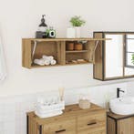 vidaXL Badkamerwandkast 80x25x30 cm bewerkt hout artisanaal, Verzenden