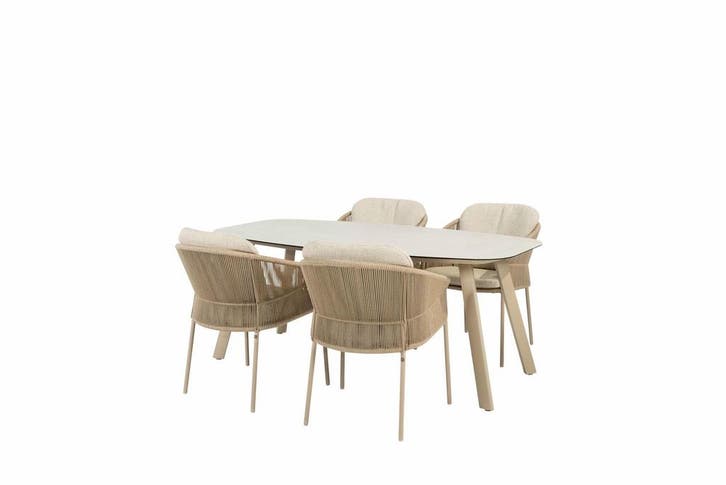 Taste by 4 Seasons Florence tuinset Latte met Manolo tafel, Jardin & Terrasse, Ensembles de jardin