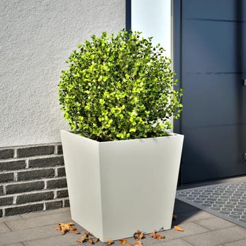 vidaXL Plantenbak 50x50x50 cm staal wit, Verzenden