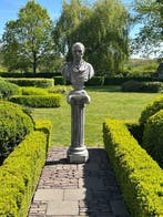 Buste, Romeinse buste op sokkel - Julius Caesar - 122 kg -, Antiek en Kunst