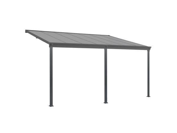 Veiling - Terrasdak / Overkapping - Borneo - 4 x 3 m - Grijs, Tuin en Terras, Overkappingen, Nieuw