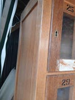 Kast (24) - Eik - Vintage Dutch Oak Glass Door Locker