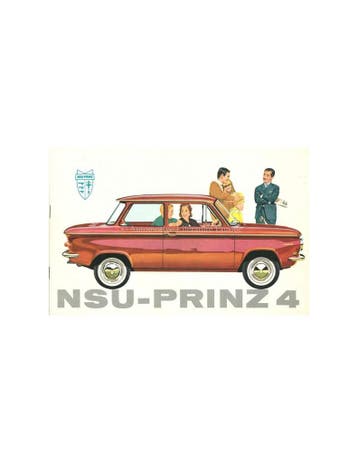 1961 NSU PRINZ 4 BROCHURE NEDERLANDS, Ophalen of Verzenden