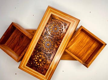 Boîte à bijoux - Bois de thuya, Antiquités & Art