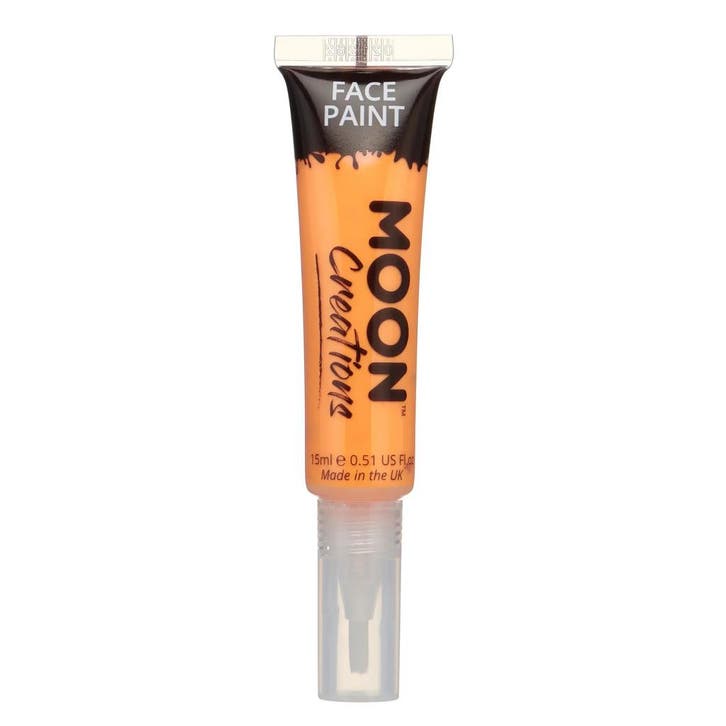 Moon Creations Face Paint with Brush Applicator Orange 15ml, Hobby & Loisirs créatifs, Articles de fête, Envoi