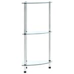 vidaXL Kastje 3-laags 30x30x67 cm gehard glas transparant, Verzenden, Nieuw