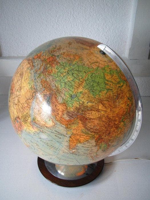 Paul Oestergaard voor Columbus - Tafellamp - Glas, hout,, Antiquités & Art, Antiquités | Assiettes décoratives & Carrelages