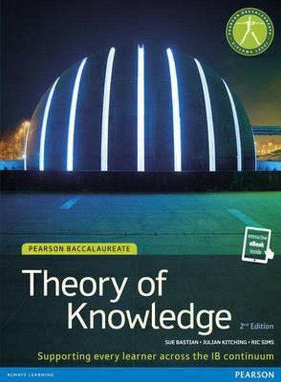 Pearson Baccalaureate Theory of Knowledge print and ebook, Livres, Langue | Anglais, Envoi