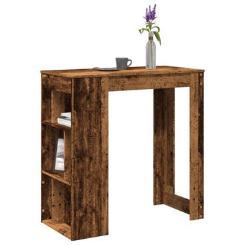 vidaXL Bartafel met rekken 102x50x103,5 cm bewerkt hout oud, Huis en Inrichting, Tafels | Eettafels, Verzenden, Nieuw
