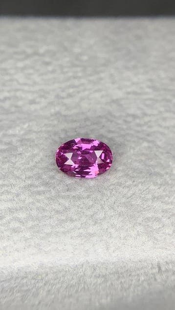 1 pcs Roze, Violet Saffier - 1.01 ct - nternational Colored, Nieuw