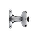 Draaibare ronde deurknop 80mm in glanzend nikkel - voor b..., Ophalen of Verzenden, Nieuw, Koper of Messing, Overige typen