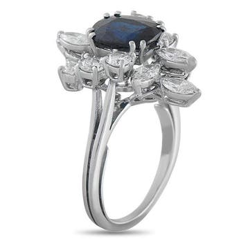 Bague - 18 carats Bague en or blanc 18 carats avec diamant, Bijoux, Sacs & Beauté, Bagues