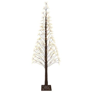vidaXL Starburst-kerstboom Bruin 240 cm Kunststof 688 LEDs, Verzenden