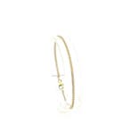 Gouden platte gourmetschakel armband (Schakelarmband), Handtassen en Accessoires, Armbanden, Ophalen of Verzenden, Gebruikt, Overige kleuren