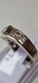 Bague de fiançailles - 18 carats Or blanc Diamant