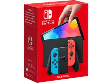 Nintendo Switch OLED Rood/Blauw in Doos (Nette Staat), Ophalen of Verzenden, Zo goed als nieuw