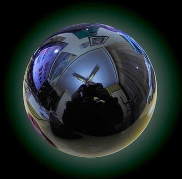 Gepolijste obsidiaanbol Negra. - Hoogte: 120 mm - Breedte:, Verzamelen