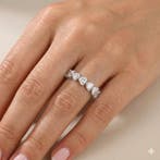Ring - 18 karaat Witgoud - 3.60ct. tw. Diamant (Lab-grown) -