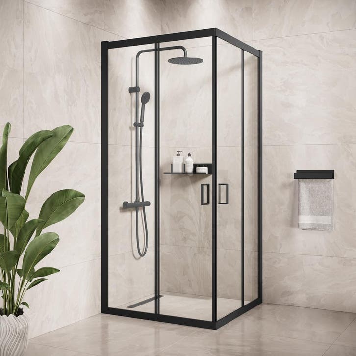 Douchecabine Dakota 80 x 80 x 190 cm Zwart, Doe-het-zelf en Bouw, Sanitair, Nieuw, Verzenden