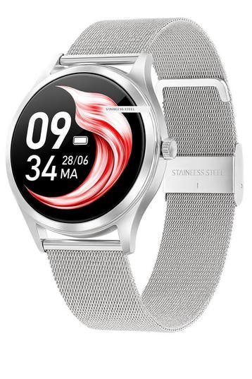 Actyve Smartwatch Dames Zilver - Geschikt voor elke laptop, Handtassen en Accessoires, Smartwatches, Verzenden, Nieuw, Actyve