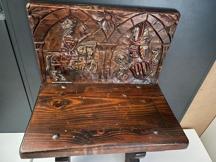 Stoel - Hout, Antiquités & Art, Curiosités & Brocante