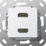Gira Dual Hdmi Breakout Câble Élément De Base Blanc - 567203, Verzenden