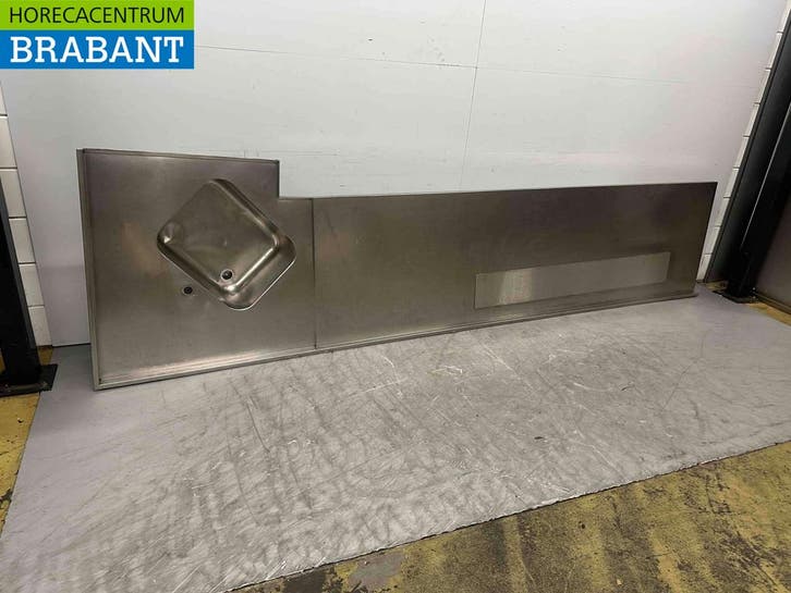 Plan de travail en acier inoxydable avec robinet 356 x 75 cm, Articles professionnels, Horeca | Autre, Envoi